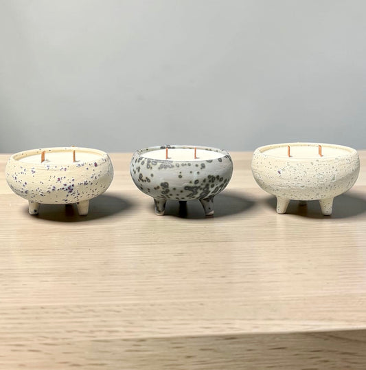 Scented Candles in Tripod Pots