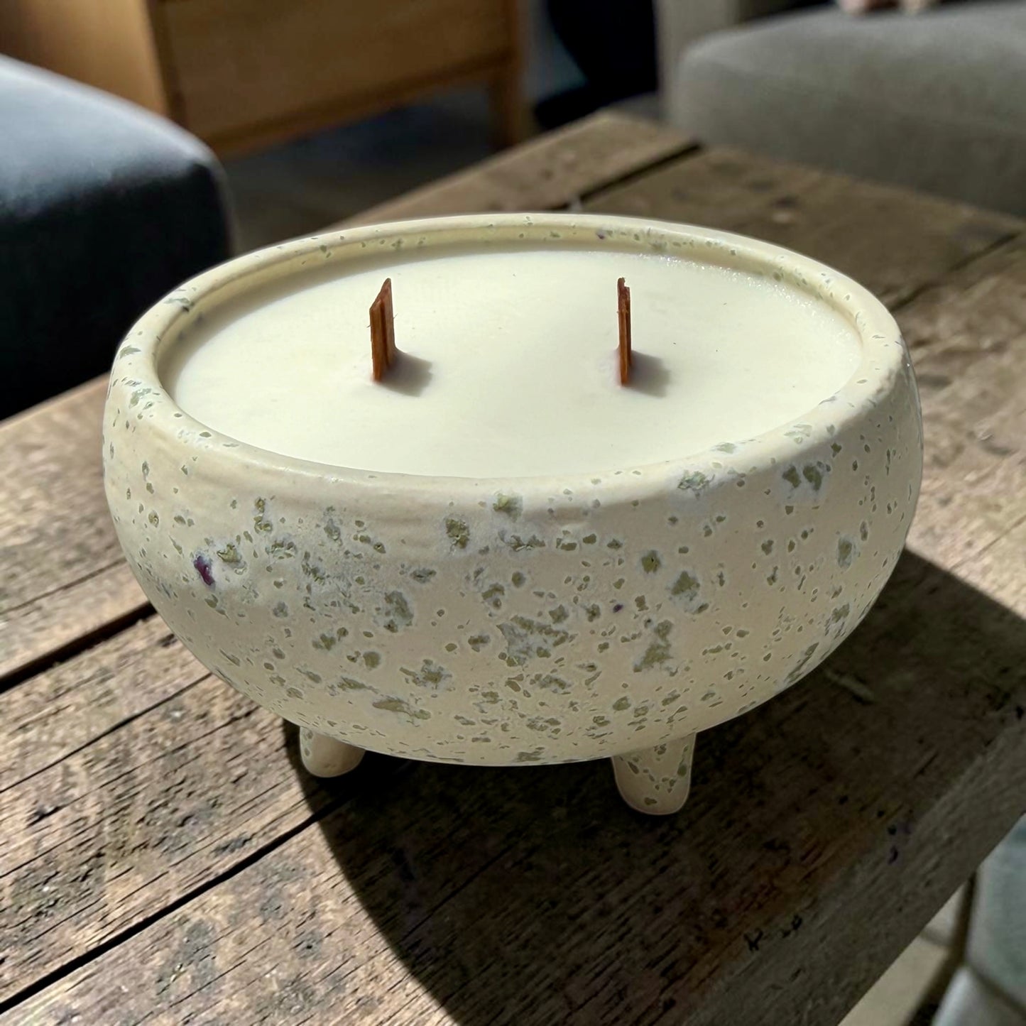 Scented Candles in Tripod Pots