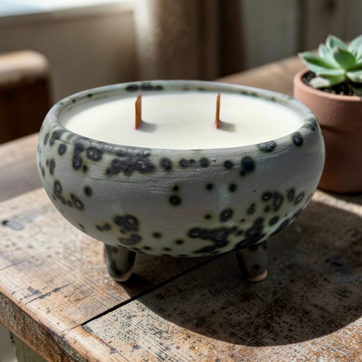 Scented Candles in Tripod Pots