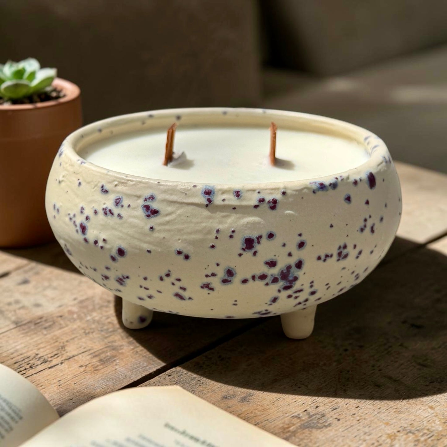 Scented Candles in Tripod Pots