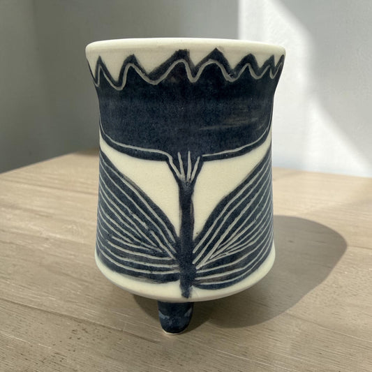 Black + White Lotus Cup