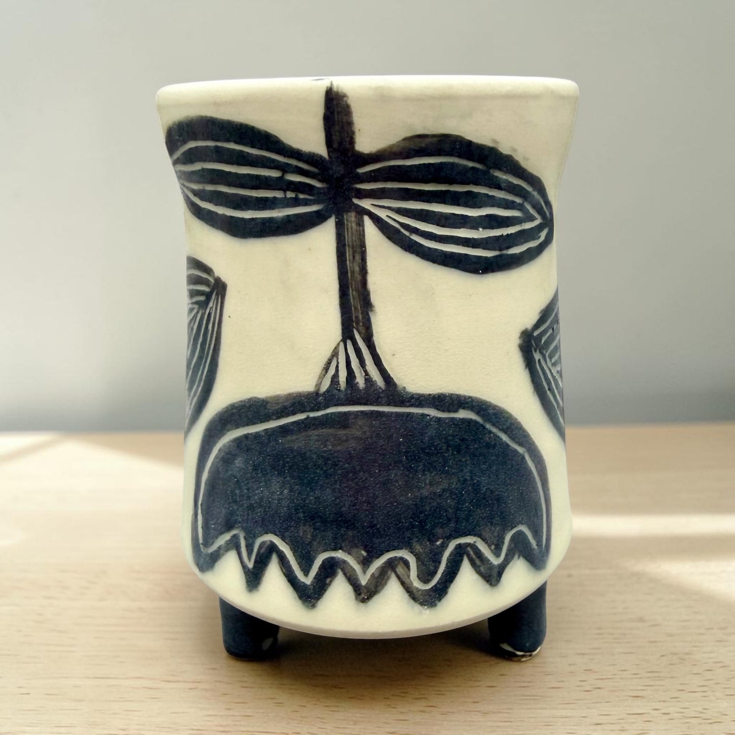 Black + White Lotus Cup