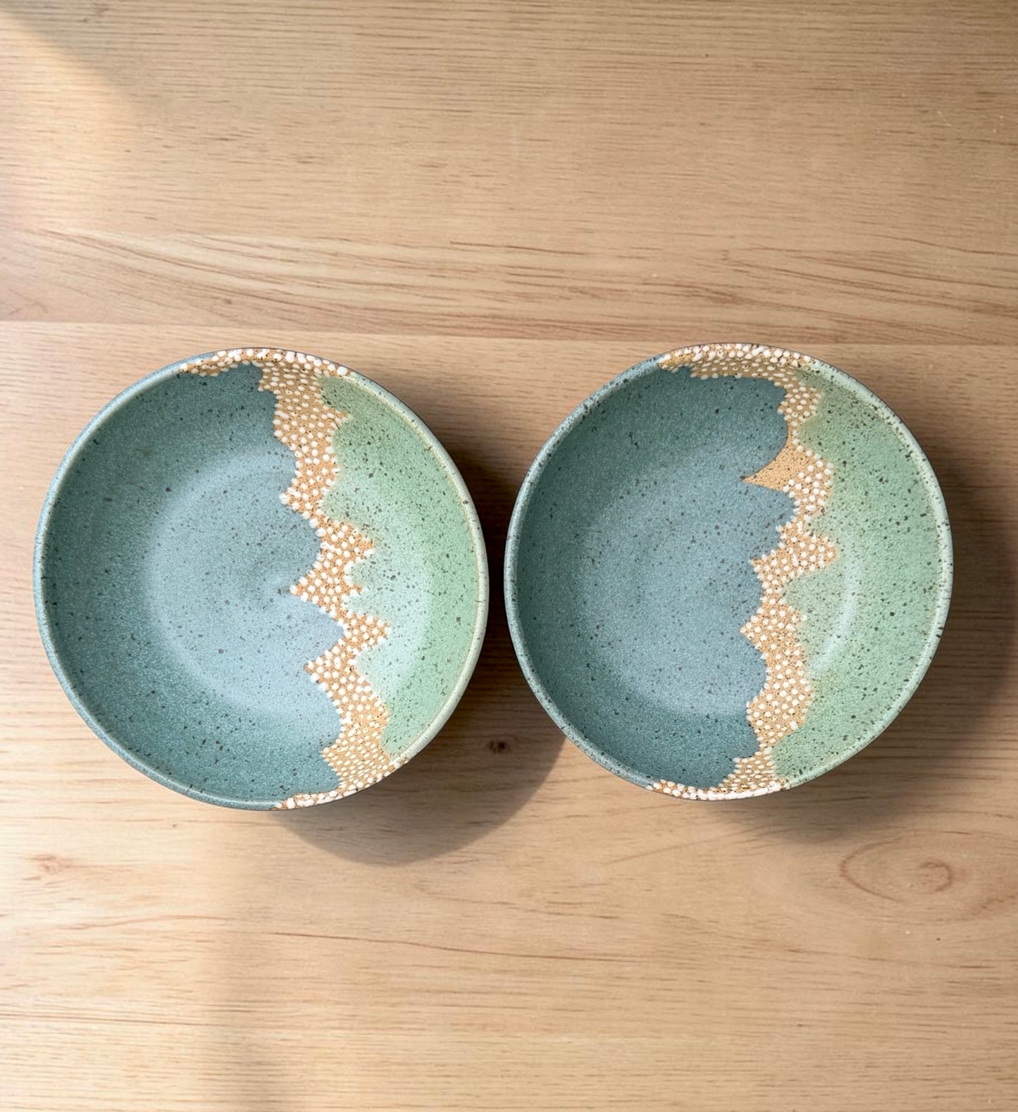 Steel Blue + Green bowls