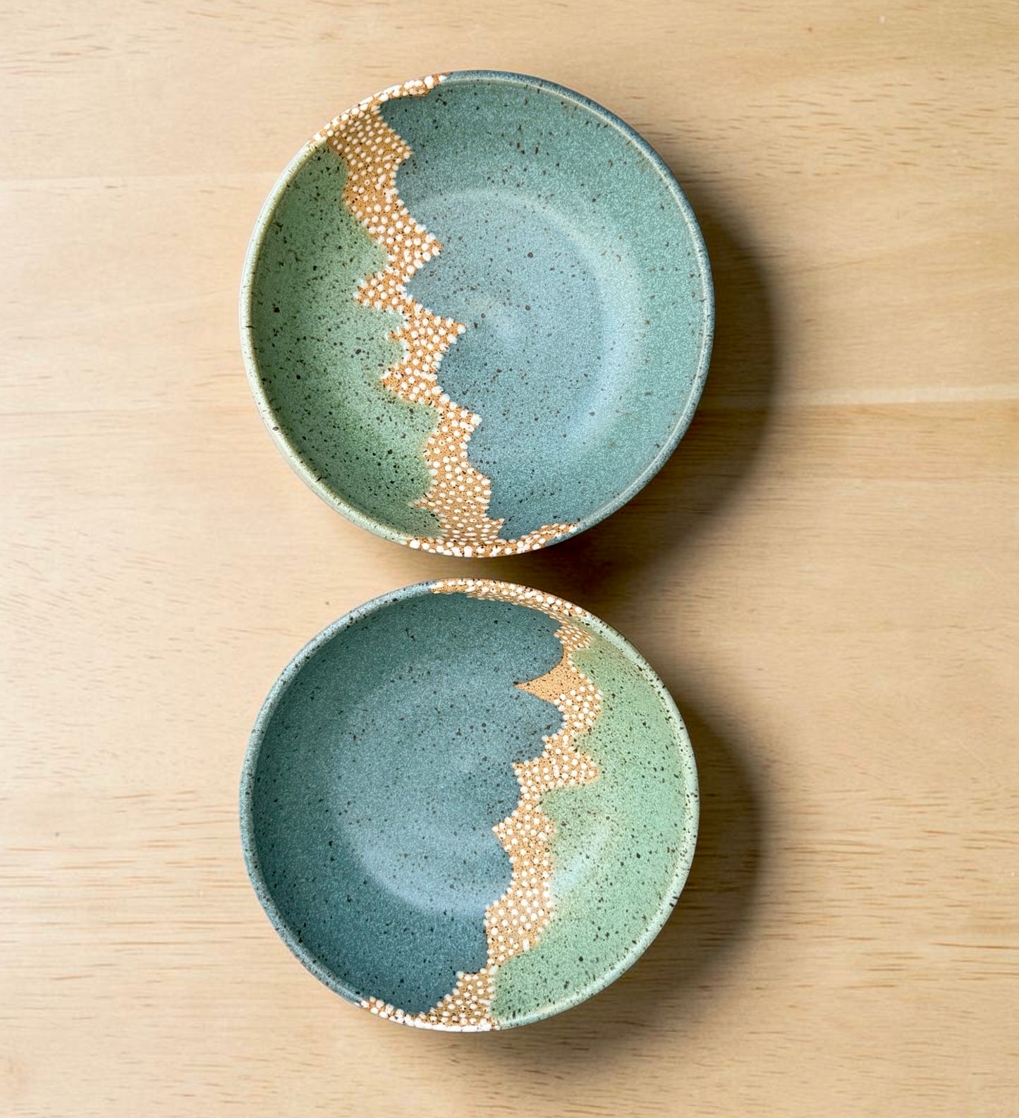 Steel Blue + Green bowls