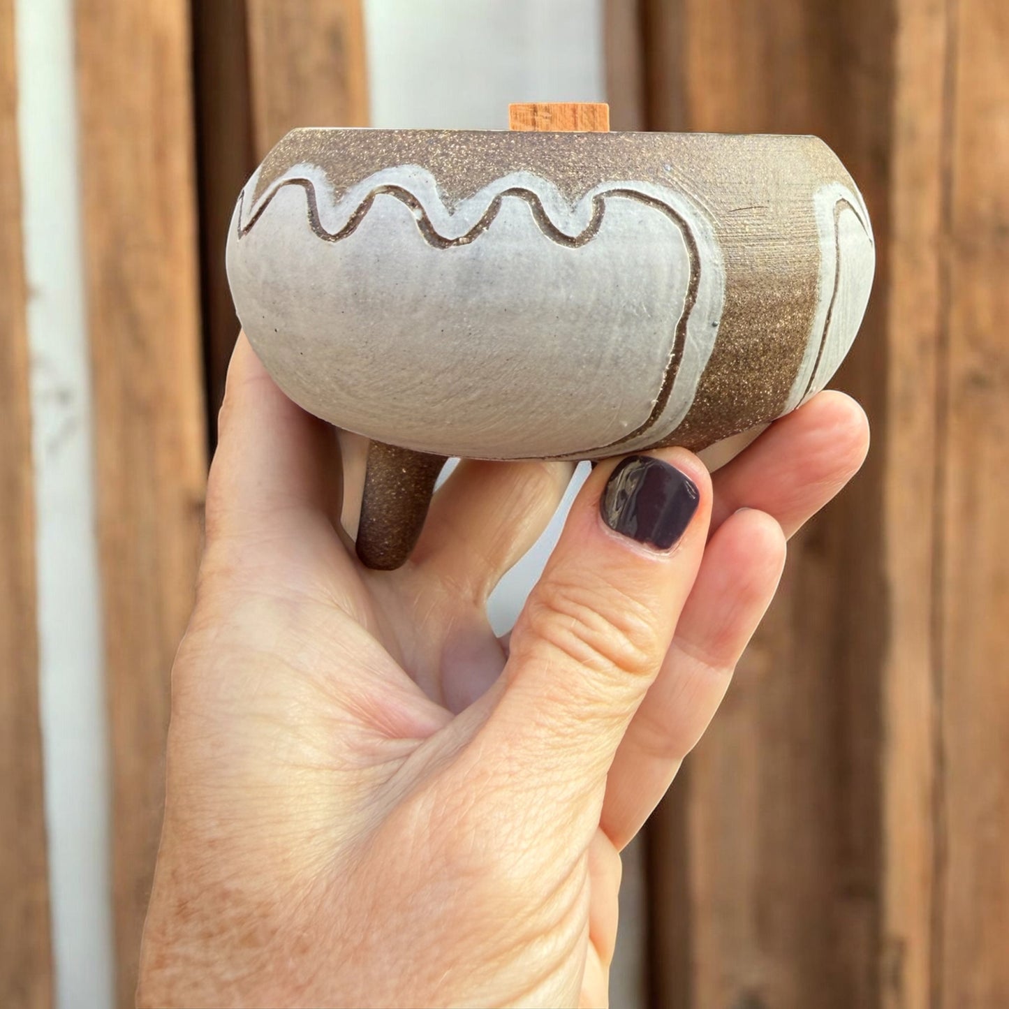 Scented Lotus Candles in Tripod Pots