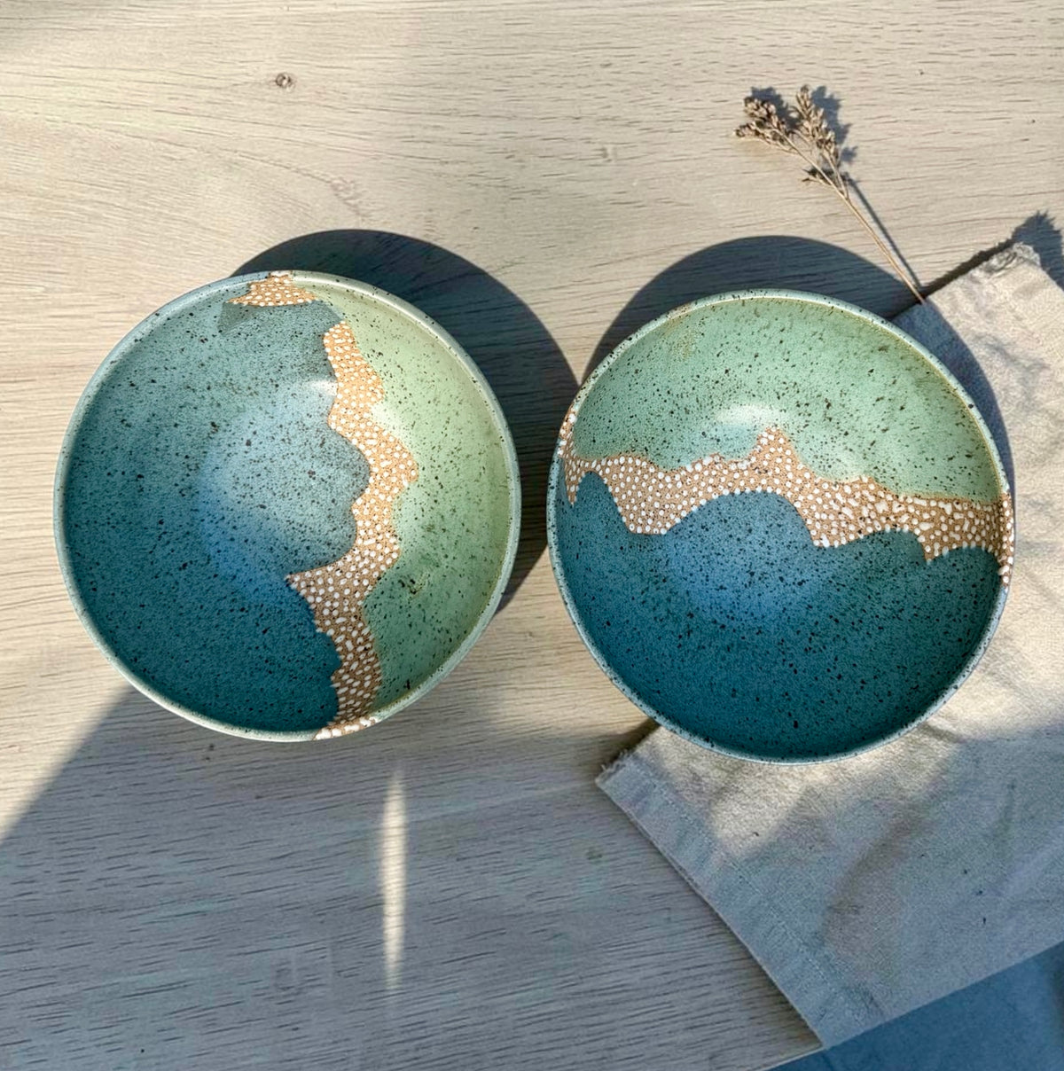 Basque Green + Sky Blue Bowls