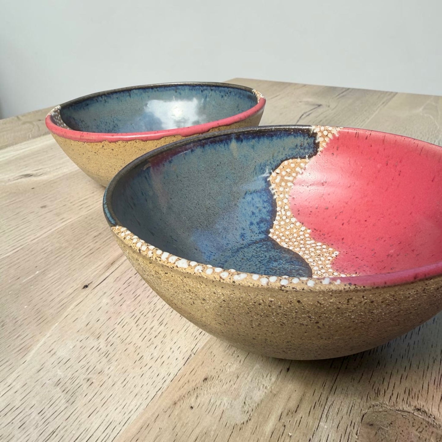 Raspberry + Dark Blue Bowls