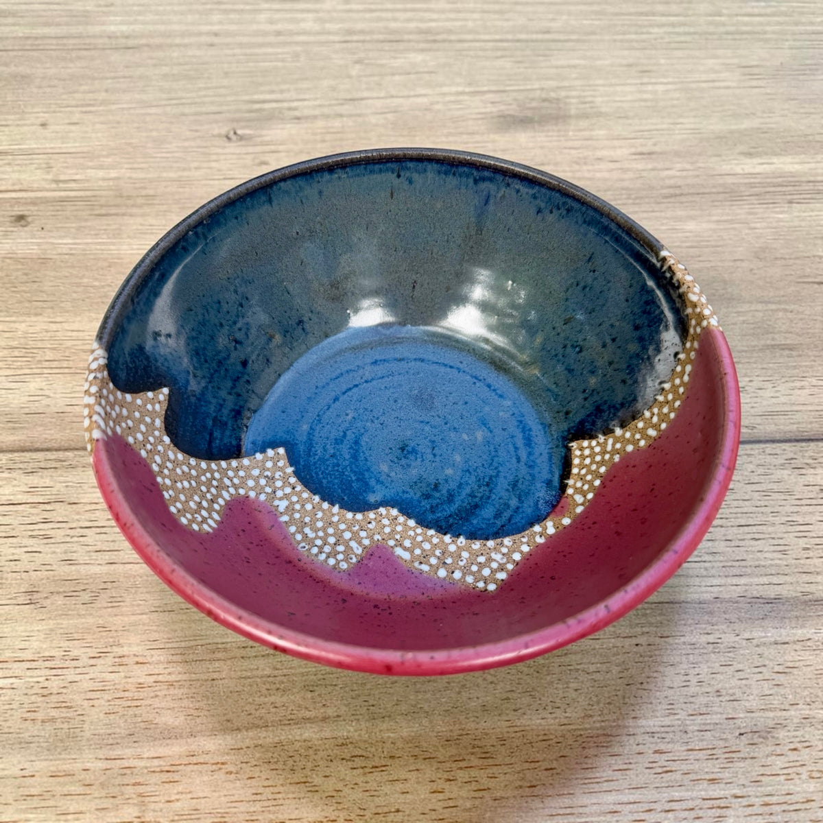 Raspberry + Dark Blue Bowls