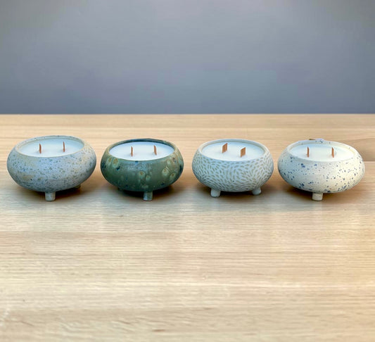 Scented Candles in Tripod Pots