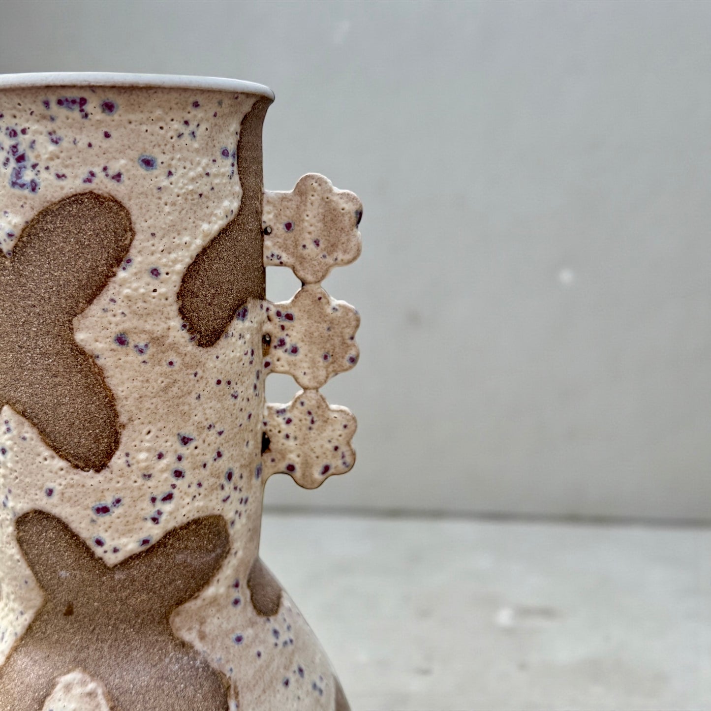 Speckled Vase with Handles