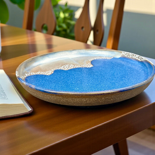 Royal Blue + Linen Plate