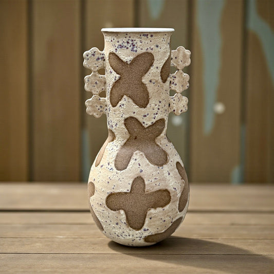 Speckled Vase with Handles
